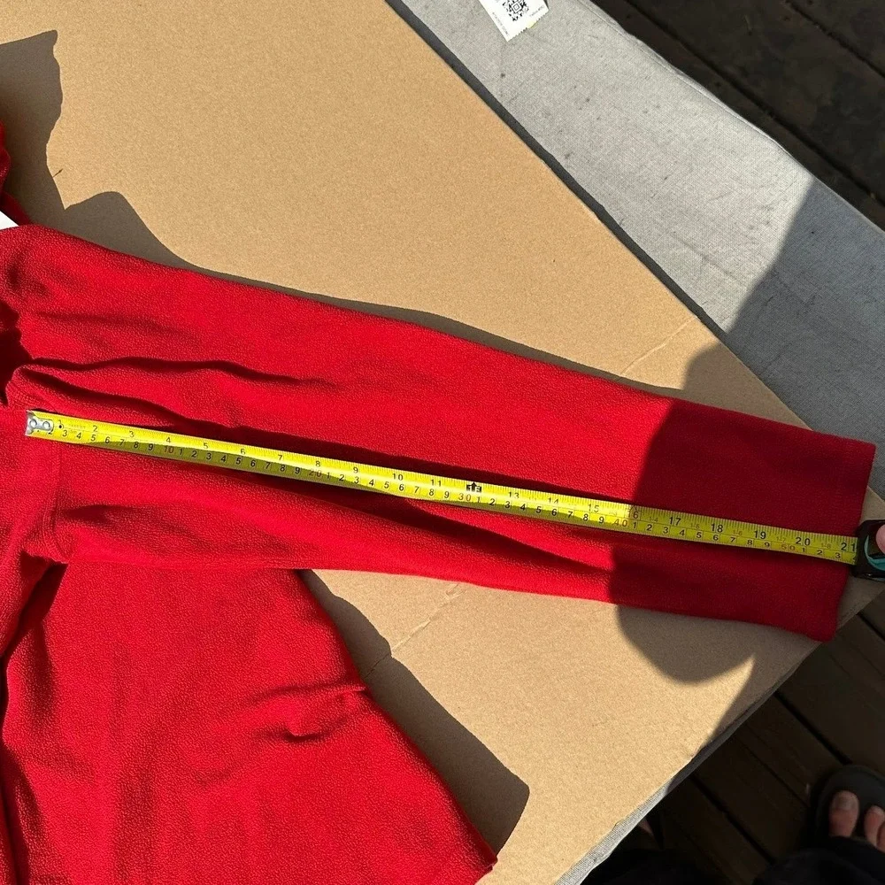 The North Face Mens TKA 100 Polartec Quarter Zip Fleece Pullover Red Medium